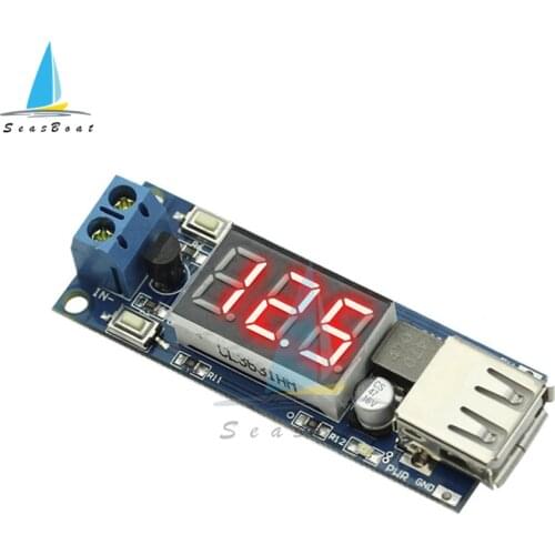 DC-DC 4.5-40V to 5V 2A USB Charger LED Digital Step Down Module Buck Converter Voltmeter Low Power