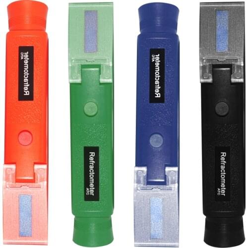 Colorful Brix Refractometer tester meter with ATC Calibration Brix 0-32% tools for Fruit Vegetables Juice 4 color 50% off