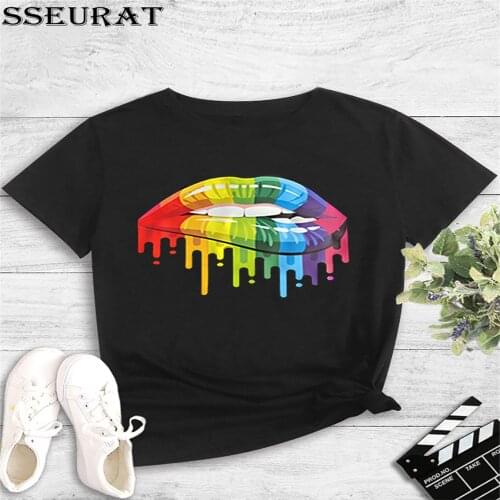 SSEURAT Print T Shirt Women Short Sleeve O Neck Loose Tshirt Summer Women Tee Shirt Tops Clothes Mujer