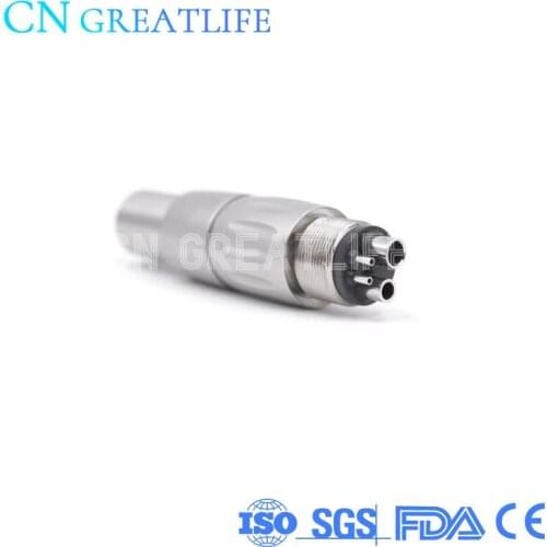 NSK Style Fiber Optic 4 Hole Handpiece Quick Connector Dental High Speed Quick Connect Coupling for Nsk High Speed Handpiece