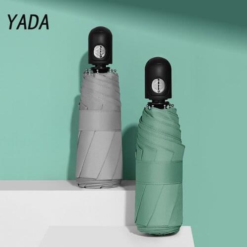 YADA Luxury 5 Fold Mini Pocket Automatic Umbrella For Women Men Cute Mini Umbrellas Folding Rainy Solid color Umbrella YS200053