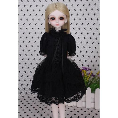 1/3 1/4 1/6 BJD Doll BJD/SD Fashion Dress Clothes Cute Black Doll Dress For Baby Girl