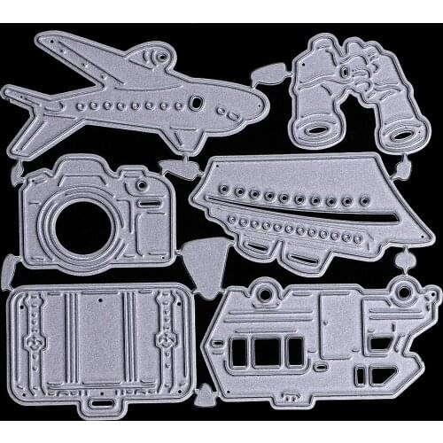 1 Set Travel Accessories Shape DIY Cutting Dies For Scrapbooking Album Craft
