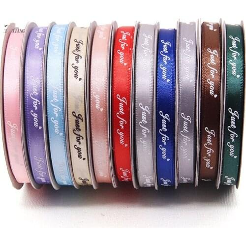 1cm*50yards just for you Letter Ribbons for Gift Wrapping Wedding Decoration Hair Bows DIY cake ribbons decoration accessories