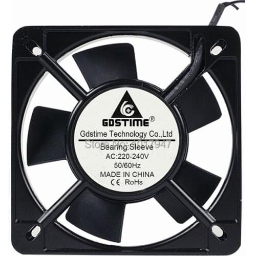 10pcs lot Gdstime AC 220V 240V 2Wire 11cm 110x110x25mm Brushless Motor Cooling Fan