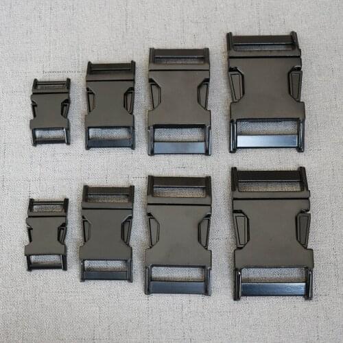 20 pcs/pack 15mm 20mm 25mm 32mm Heavy Metal Release Buckle For Paracord Pet Dog Collar Sewing Diy Accessories Straps Belt Loop