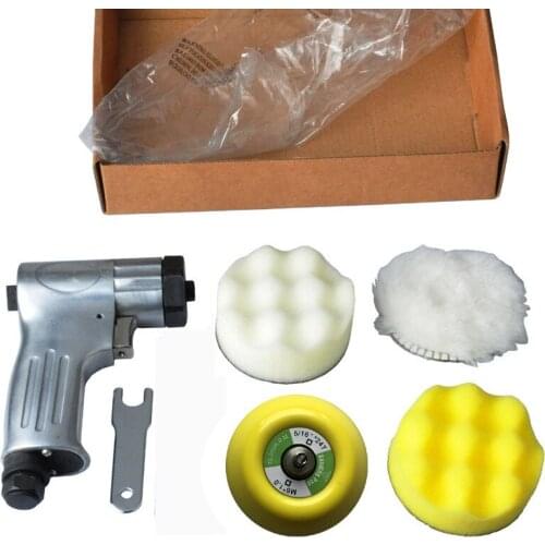 3 Inch Pneumatic Velcro Disc Sandpaper Machine Set 1/4" Air Polisher M6 Pneumatic Sanders Sanding Machine