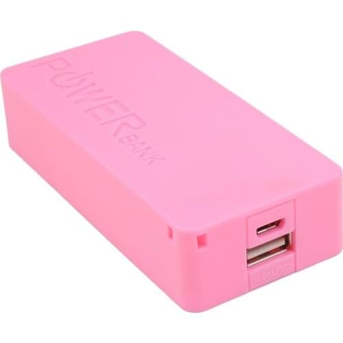 5 colors 5600mAh USB Charging Portable External Backup Battery Charger 2*18650 Battery Power Bank Case kit For CellPhones