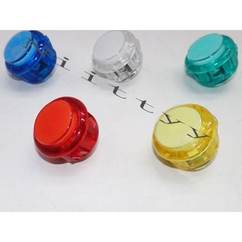 8pcs /lots 30mm 5V LED Push Button Copy SANWA OBSF-30 OBSN-30 Transparent Arcadefor DIY Raspberry pi MAME PC Pandora Game