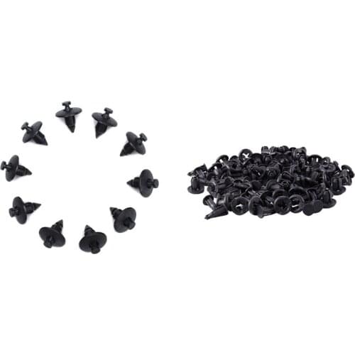 Car 10Mm Hole Dia Plastic Rivets Fastener Fender Push Pin Clips 50PCS With 10X Interior Plastic Rivet Fastener Clip Trim Panels