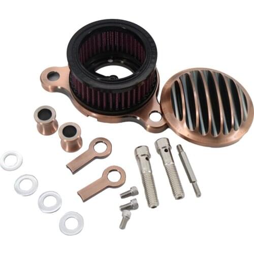 For Harley Sportster XL883 XL1200 1991 1992 1993-2016 2015 CNC Bronze Air Filter Motorcycle Intake Filter System Kit Air Cleaner