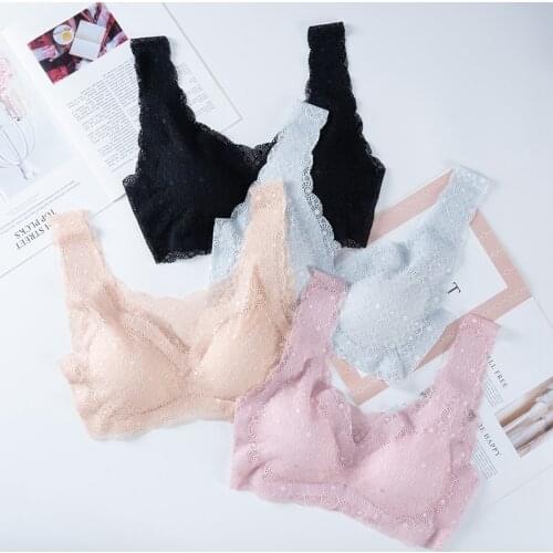 Sexy Lace Bras For Women Seamless Bra Push Up Bralette Brassiere Breathable Comfortable Sleep Soutien Gorge Female