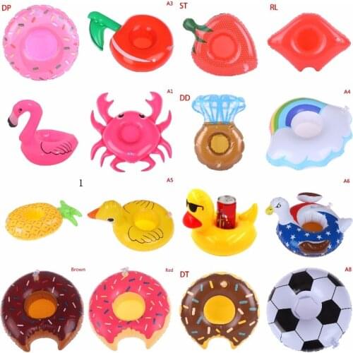 25 Types Pool Float Flamingo Drink Holder Inflatable Floating Swimming Pool Beach Party Swim Beverage Cup Holders Free Shipping