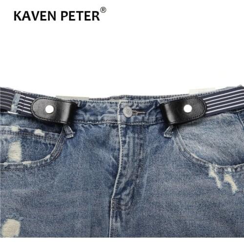 Elastic Belt for Men and Women Adjustable Stretch Leather Belt Buckle Free Comfortable gesp vrije stretch riem