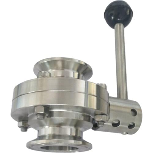 38mm/1.49 inch Tri-Clamp Sanitary Butterfly Valve,Stainless Steel 304,Silicone Seal