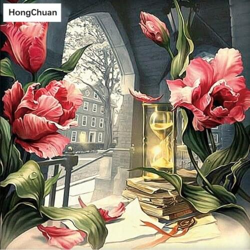 Beautiful Flower 5D DIY Square/Round Diamond Painting Gift Cross Stitch Mosaic Christmas Diamond Embroidery Home Decoration