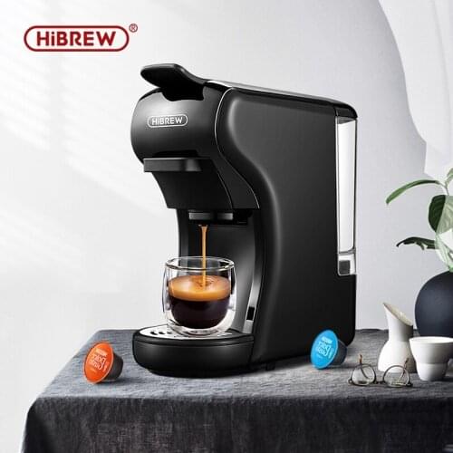 HiBREW Coffee Machine 19 Bar 3in1&4in1 Multiple Capsule Espresso Cafetera , Pod Coffee Maker Dolce Milk&Nexpresso &Powder H1