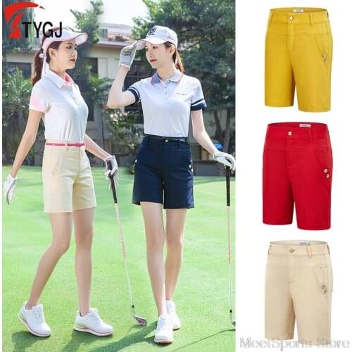 Summer Girl Shorts Womens Outdoor Sports Casual Pocket Golf Skirt Ladies Quick-Drying Breathable Short Trousers Golf Sportswear