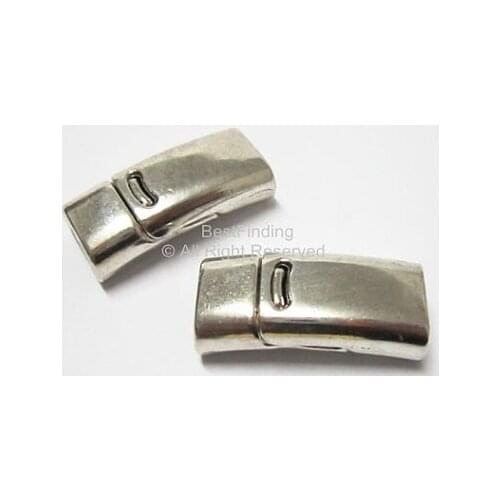 Magnetic Clasp Antique silver Strong Magnet 10x5mm Leather Clasps