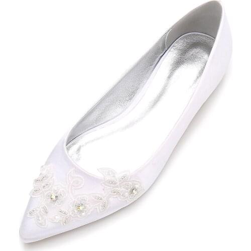 Fashion Embroidery Women Shoes Bridal Wedding Flast Shoes Party Shoes Pointed Toe Evening Shoes