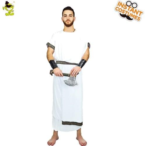 Ancient Roman Warrior Mens Costume Halloween Party Fancy Dress Purim Clothing Cosplay Roman Outfits for Adult Male