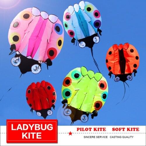 New Ladybug Kite Adult Soft Inflatable Kite Animal Kite Outdoor Fun Toys Single Line Tear-resistant Outdoor Sports Flight Tool