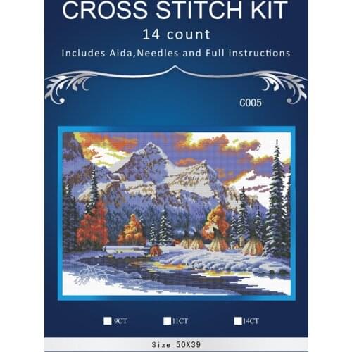 Dimensions13677 Early snow Decor counted14ct white canvas similar DMC Cross Stitch 14CT kits needlework Set DIY embroidery