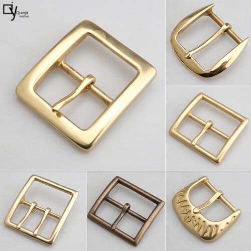 Pure copper leather with buckle widened brass casual buckle 4.5-5.5cm casual buckle casual buckle manual belt buckle