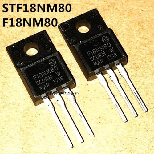 Original 5pcs/ F18NM80 STF18NM80 TO-220F 800V 17A