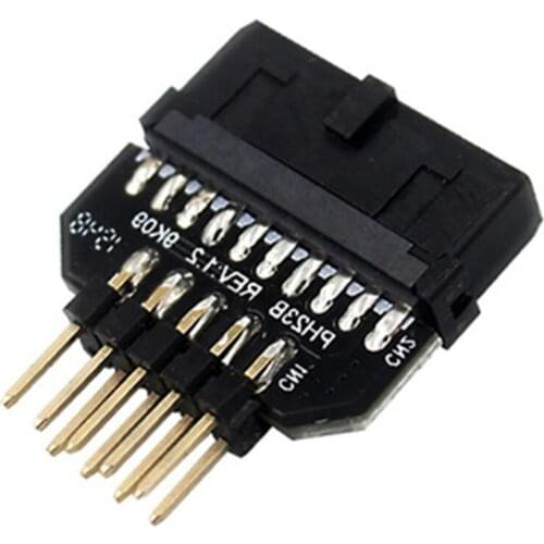 USB 3.0 20-Pin to USB 2.0 9-Pin Adapter Motherboard Front Panel Connector Converter Conversion Adaptation