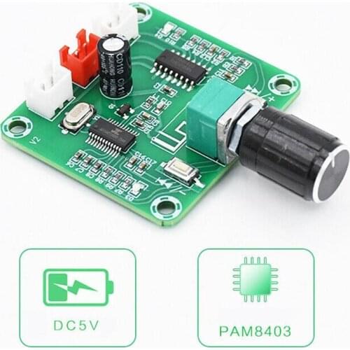 Ultra Clear Bluetooth 5.0 Power Amplifier Board PAM8403 V0H6 DIY Amplifier Two Wireless Channels Small Speaker Power 5W*2