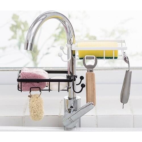 Faucet Rack Kitchen Storage Faucet Shelf Sponge Dish Cloth Finishing Rack Drain Rack Pool Rag Storage Rack Kitchen Organizer