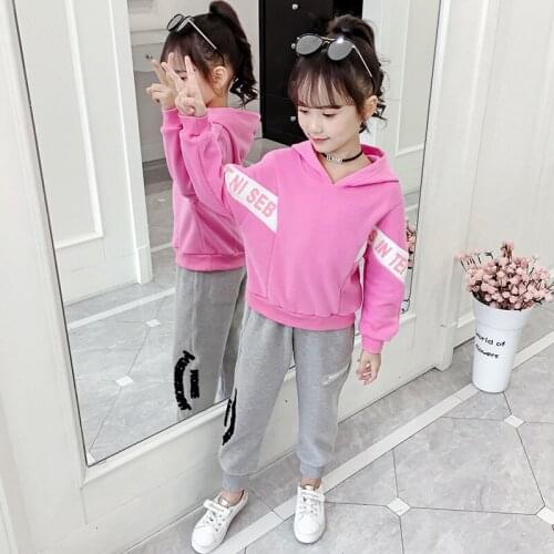 Casual Spring Autumn Baby Boys Girls Set Kids Sweatshirts +Pants Sport Tracksuit Teenage Children Clothing Suit High Quality