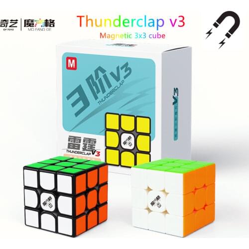 Original Qiyi Thunderclap V3 M 3x3x3 Magnetic Magic Cube Puzzle Professional Cubo magico Magnet 3x3 Speed Cube Educational Toys