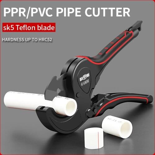 Pipe Cutter 75MM Pipe Scissors SK5 Material With Treatment Ratchet PVC/PE/VE Pipe Cutter Scissors Hand-Tools