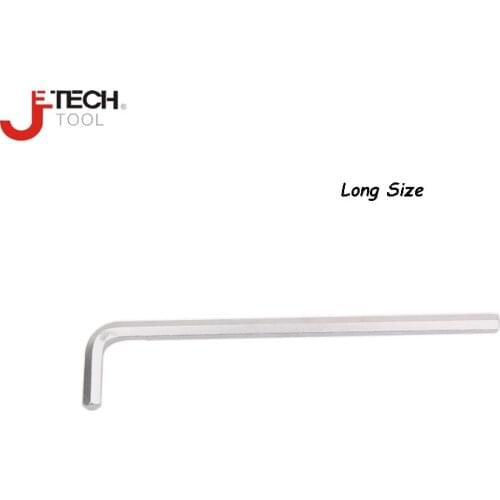 Jetech extra long arm plated metric flat end allen hex key wrench spanner 1.5mm 2mm 2.5mm 3mm 4mm 5mm 6mm 8mm 10mm Chrome steel