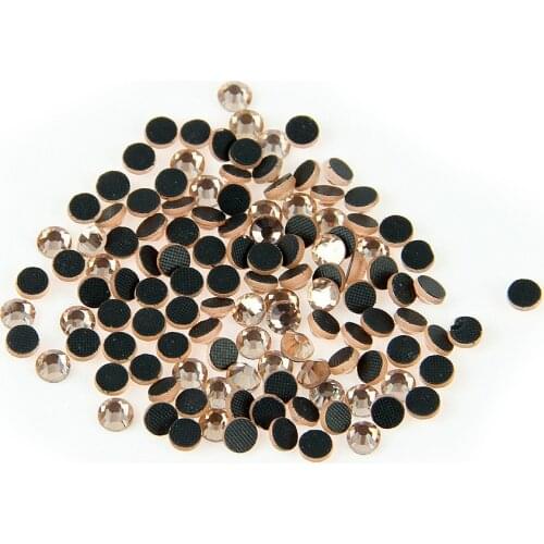 Glass Strass Iron On Stones Champagne SS10 500 Gross Crystal Loose Flatback DMC Hotfix Rhinestones
