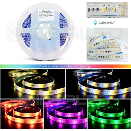 RGB+CCT Home Smart zigbee RGBCCT LED Strip Lights 12V RGB+Cold White+Warm White Changing Color 5m Waterproof 6 wire Full Color