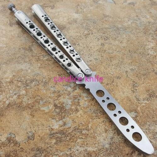 THE ONE Classic Butterfly Trainer Knife BM40 Bm41 BM42 Bm43 Bm46 BM47 440 Blade Titanium Handle Channel Free-swinging Jilt Knife