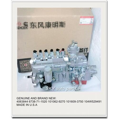 Fuel Injection Pump 4063844 101062-9270 101609-3750 6738-71-1520 104W529491