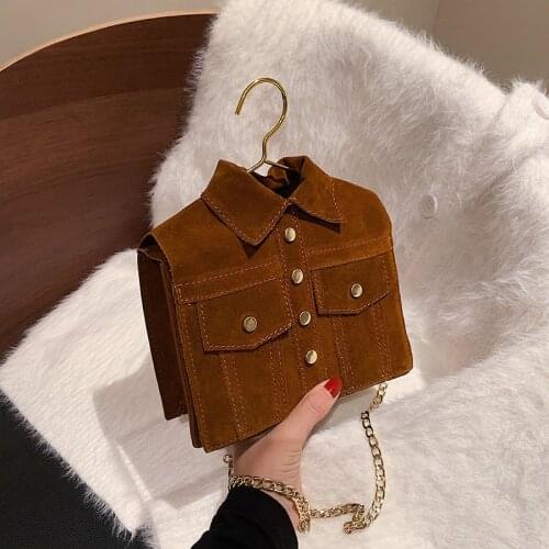 Funny Cute Rivet Clothes Bag Women Fashion Chain Shoulder Bags Ladies Personality Suit Crossbody Bag Cartoon Handbags Satchels
