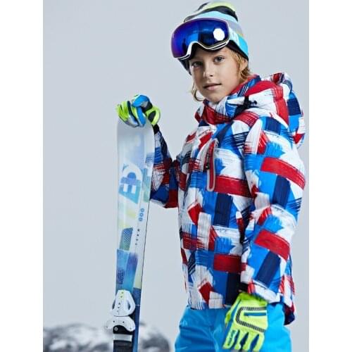 Boys Girls Winter Jacket Pants Set Thick Warm Snow Suit Ski Set for 3-14years Children Kids Waterproof Outdoor Clothes set