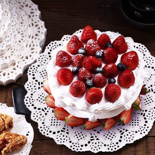 120Pcs/Set Lace Paper Doilies Non-Sticky Oil-Proof Eco-Friendly Baking Frying Coasters Cake Decorating Supplies Wedding Decor