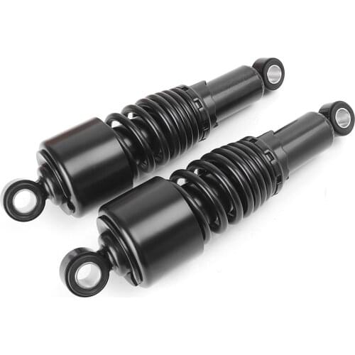 267mm Adjustable Rear Shock Absorber Suspension Round for Harley Davidson Motorcycle Motorbike Parts Accessories Black 2PCS