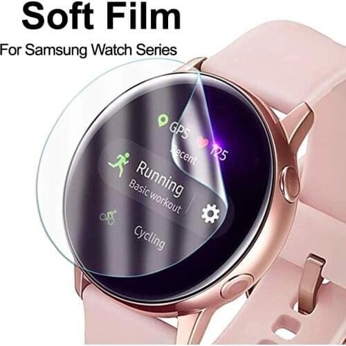 2PCS 2.5D Soft film Screen Protector For Samsung Galaxy Watch 3 Watch3 SmartWatch 41mm 45mm Anti-Scratch Transparent Film