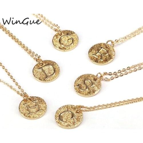 26 Initial Name Letter Pendant Necklaces DIY Jewelry Gift