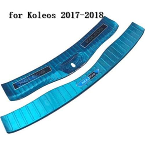 Car accessories Stainless Steel Rear Bumper Protector Sill Trunk Tread Plate Trim for Renault Koleos 2017-2018 Car styling