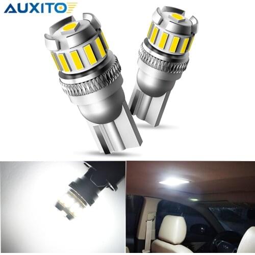 AUXITO 2x Canbus T10 W5W LED Light Bulbs 194 2825 Auto Number License Plate Light Lamp For Hyundai Tucson Solaris Creta Kona