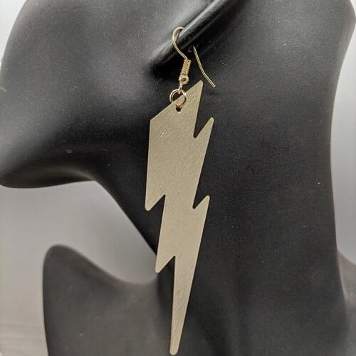 Free Shipping! Metal lightning Hoop Earrings