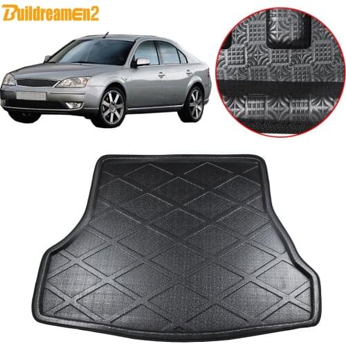 Buildreamen2 For Ford Mondeo Car Trunk Mat Rear Boot Tray Liner Cargo Carpet Floor Mud Pad 2002 2003 2004 2005 2006 2007 2008